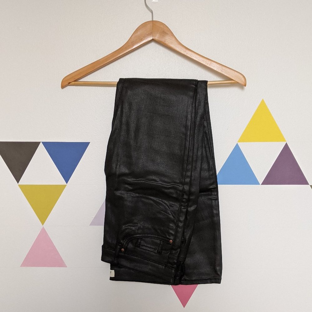 Coated Skinny Black Jeans